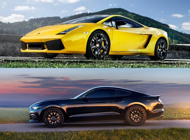 Lamborghini Gallardo LP560 vs. Ford Mustang GT 5.0