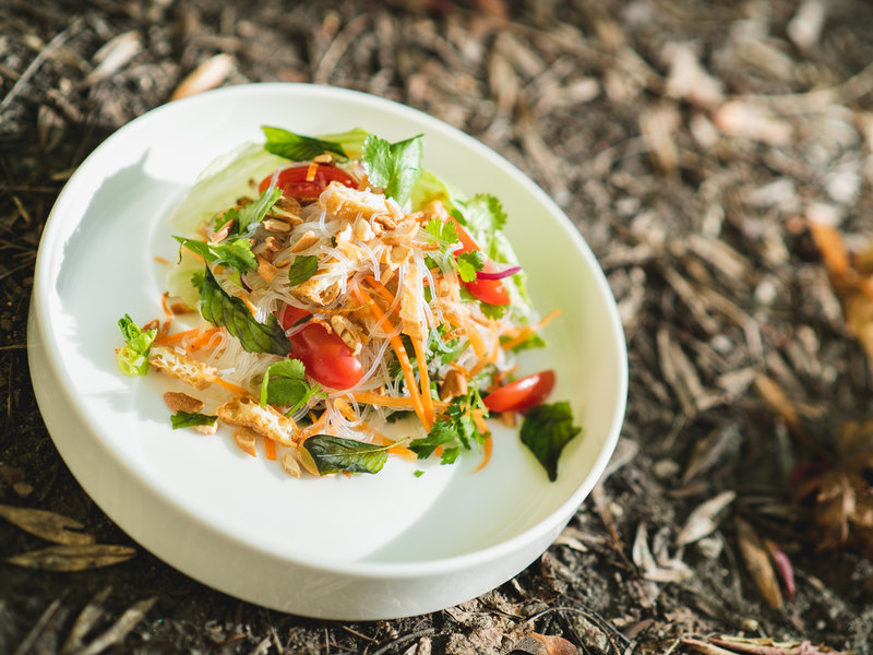 Asijské veganské degustační menu pro dva