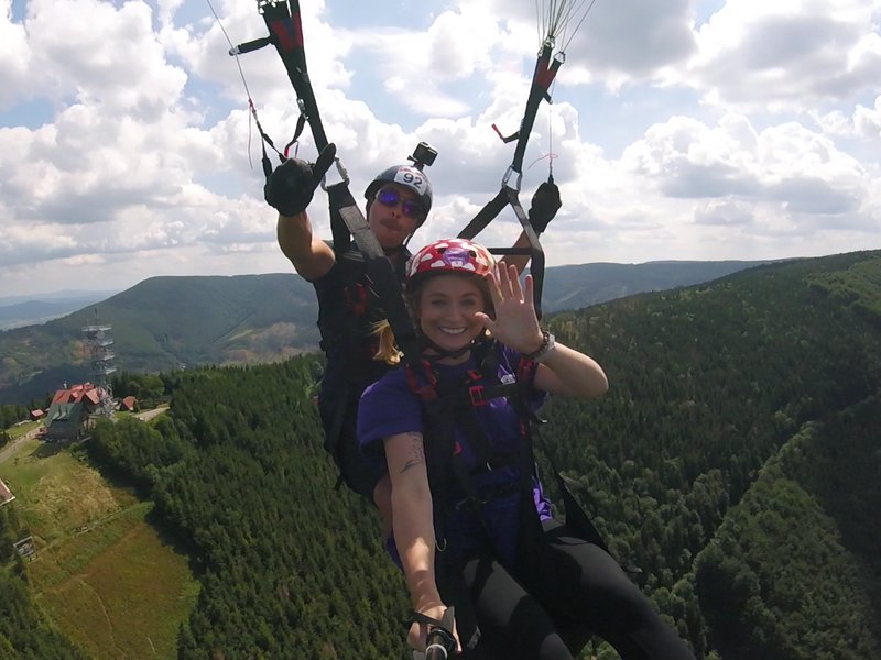 Tandemový paragliding - termický let