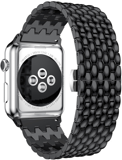Sleva na 4wrist Ocelový tah s dračím vzorem pro Apple Watch 42/44/45/49 mm - Black - magentka.cz
