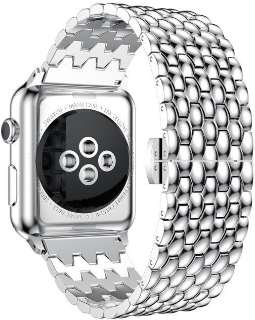 Sleva na 4wrist Ocelový tah s dračím vzorem pro Apple Watch 42/44/45/49 mm - Silver - magentka.cz