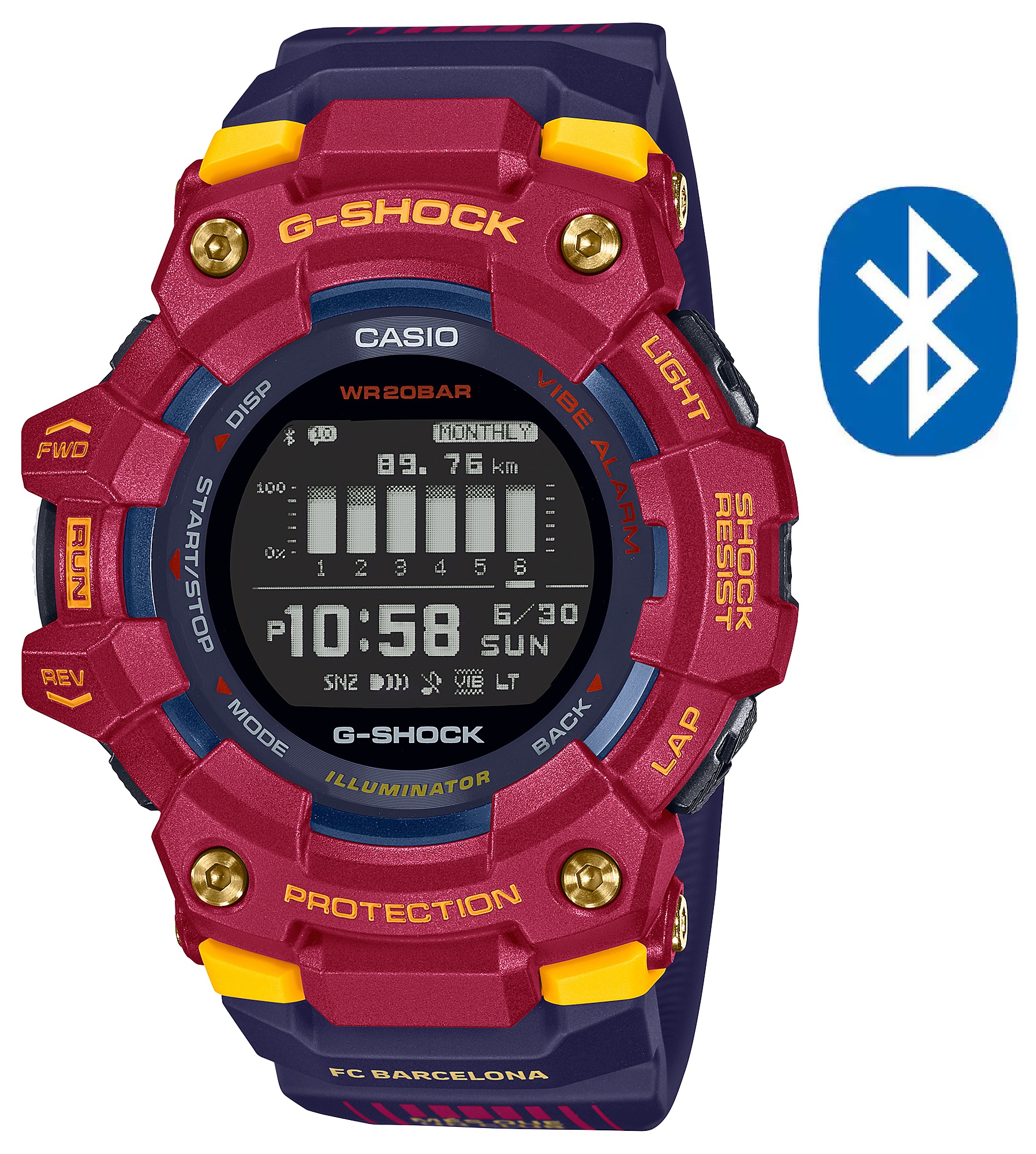Sleva na Casio G-Shock Bluetooth Barcelona Limited Edition GBD-100BAR-4ER (644) - magentka.cz