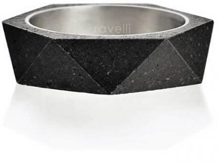 Sleva na Gravelli Betonový prsten antracitový Cubist GJRUSSA005 63 mm - magentka.cz
