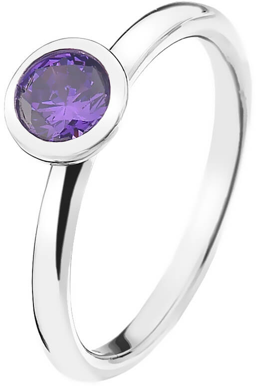 Sleva na Hot Diamonds Stříbrný prsten Emozioni Scintilla Violet Spirituality ER021 56 mm - magentka.cz