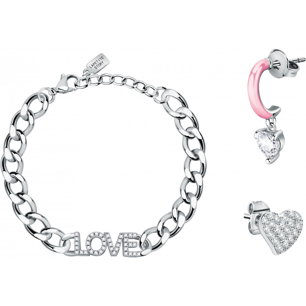 Sleva na La Petite Story Půvabný ocelový set šperků LPS05ASD41 (náramek