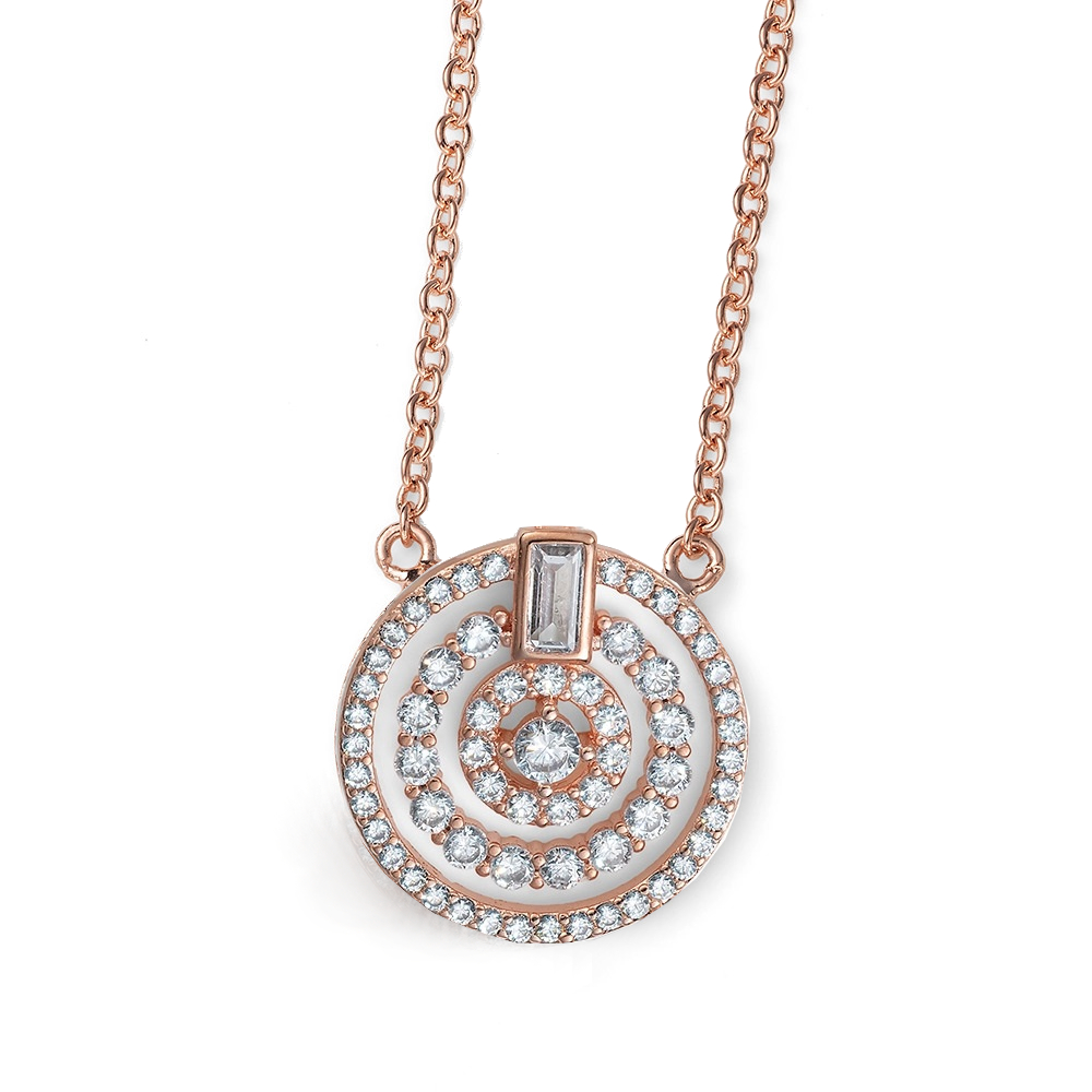 Sleva na Oliver Weber Jedinečný bronzový náhrdelník se zirkony Courage 12253RG - magentka.cz