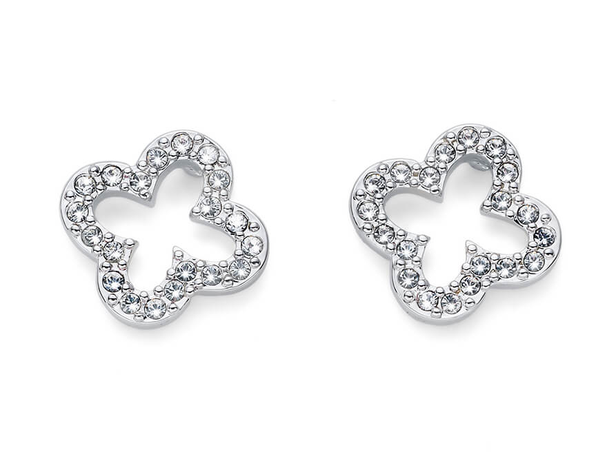 Sleva na Oliver Weber Třpytivé peckové náušnice s čirými krystaly Swarovski Shanti 22825 - magentka.cz