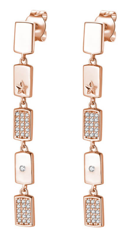 Sleva na Rosato Dlouhé bronzové náušnice se zirkony Futura RZFU26 - magentka.cz
