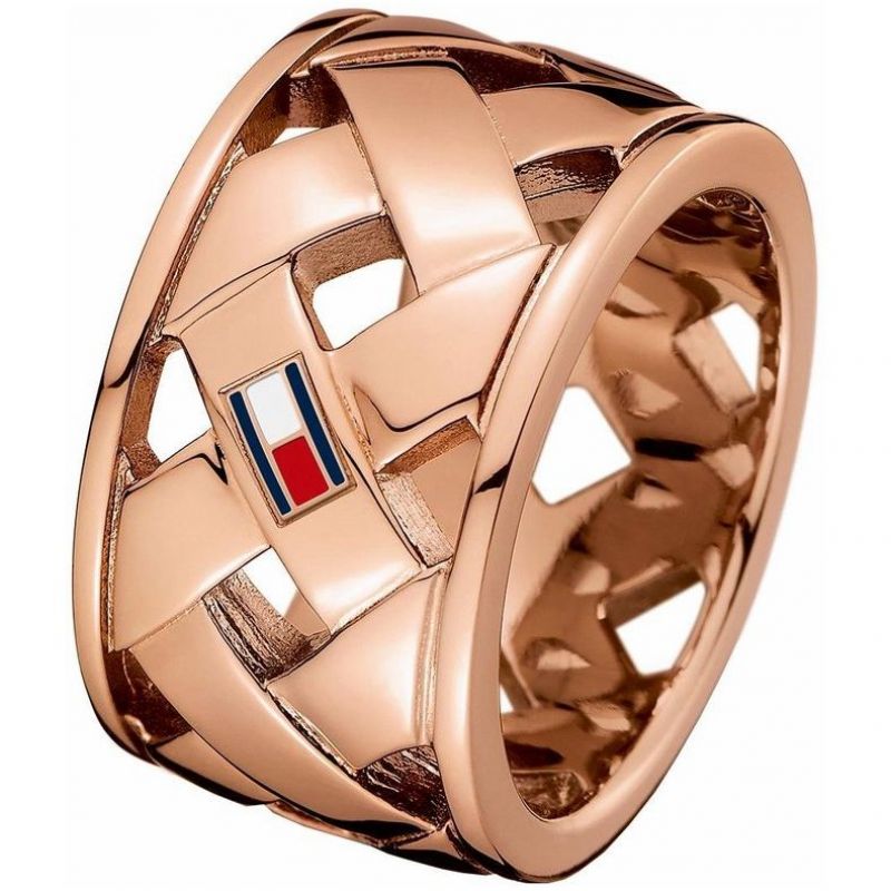 Sleva na Tommy Hilfiger Bronzový proplétaný prsten z oceli 2701025 54 mm - magentka.cz