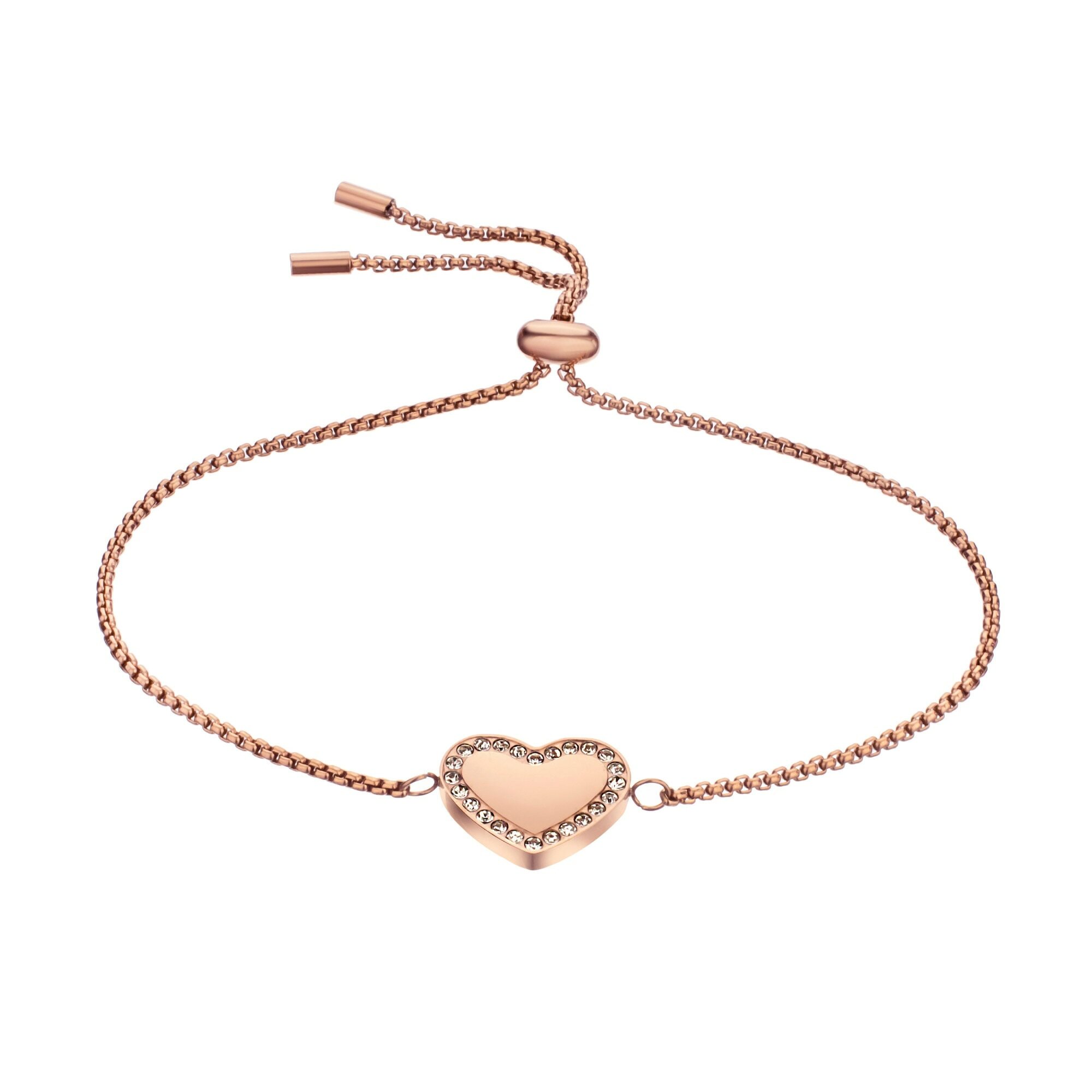 Sleva na Victoria Walls Nádherný bronzový náramek se srdíčkem VB1106R - magentka.cz
