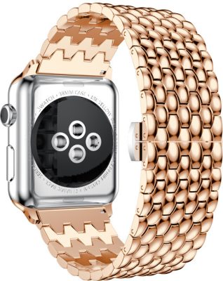 Sleva na 4wrist Ocelový tah s dračím vzorem pro Apple Watch 38/40/41 mm - Rose Gold - magentka.cz