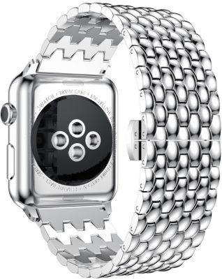 Sleva na 4wrist Ocelový tah s dračím vzorem pro Apple Watch 38/40/41 mm - Silver - magentka.cz