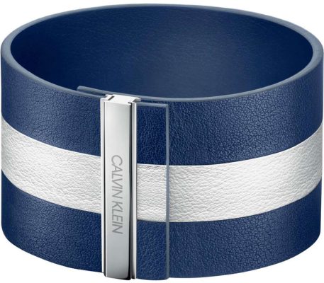 Sleva na Calvin Klein Modrobílý kožený náramek Rebel KJ9KWB09010 6 cm - XS - magentka.cz