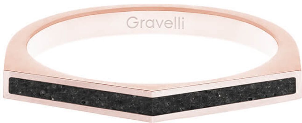 Sleva na Gravelli Ocelový prsten s betonem Two Side bronzová/antracitová GJRWRGA122 50 mm - magentka.cz