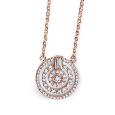 Sleva na Oliver Weber Jedinečný bronzový náhrdelník se zirkony Courage 12253RG - magentka.cz