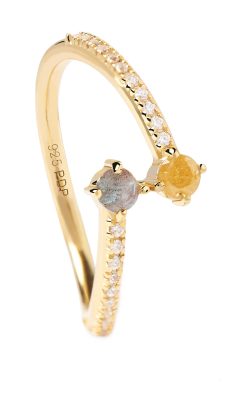 Sleva na PDPAOLA Elegantní pozlacený prsten se zirkony VILLA AN01-647 56 mm - magentka.cz